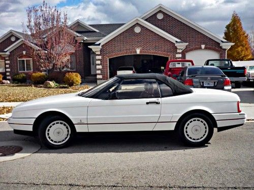 1992 cadillac allante convertible, 80k orig miles-white/red-all original! nice