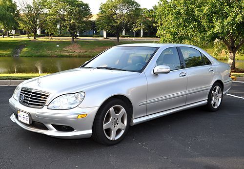 2003 mercedes benz s500 4-matic amg rims, silver black leather interior