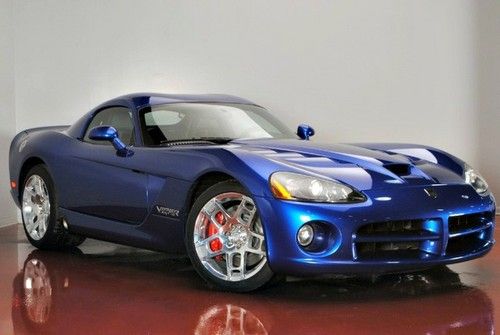 08 dodge viper srt10 600+ hp beluga blue on black leather pristine condition