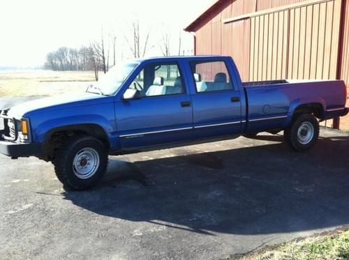 1997 chevrolet k3500 cheyenne 4x4 crew cab pickup 4-door 6.5l turbo diesel