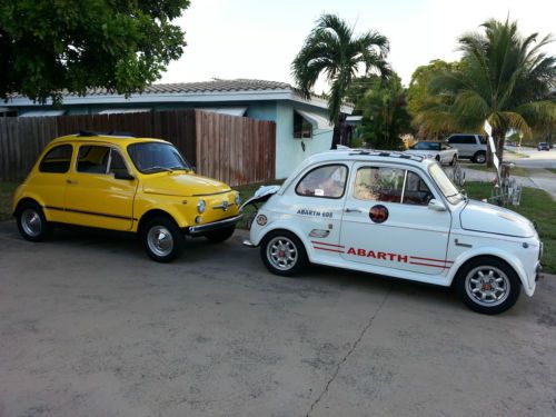 1970 yellow fiat 500