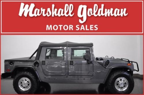 2003 hummer h1 4 man conv.  gray with cloud grey  leather interior 9900 mi miles