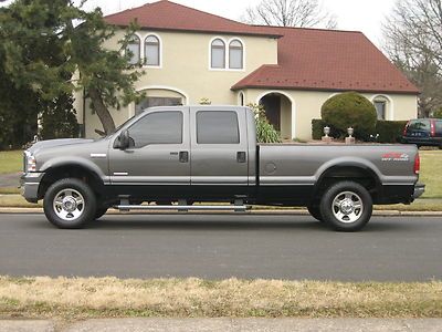 2005 ford f250 fx4 lariat 4x4 diesel crew cab 1own sunroof non smoke no reserve!