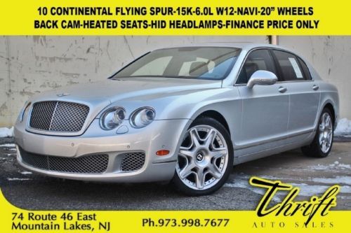 10 continental flying spur-15k-6.0l w12-navi-back cam-heated seats-hid headlamps