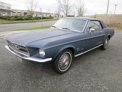 1967 ford mustang coupe blue - no reserve!