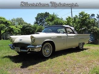 1957 white! restored &amp; rebuilt hardtop and soft top automatic no rust low miles