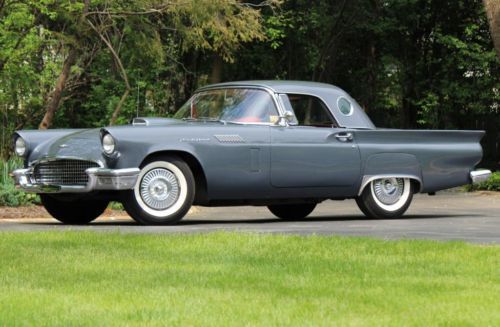 1957 ford thunderbird, original gunmetal gray color code car