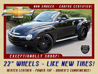 Heated leather-22&#034; forgiatos- lnew tires-bed trim/wood-step boards-engine cover!