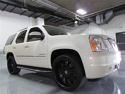 13 gmc yukon denali pearl white tan interior loaded!! 24 inch wheels 22k miles