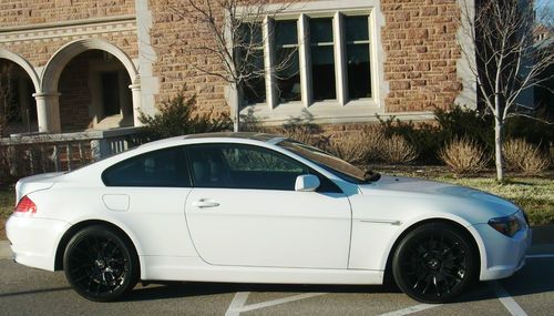Bmw 650i coupe - sunroof white w 2 sets of wheels &amp; tires fabulous condition