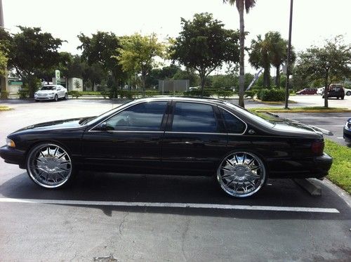 1996 chevy impala ss on 26's + 4 12's dvd/cd player + more no reserve!!