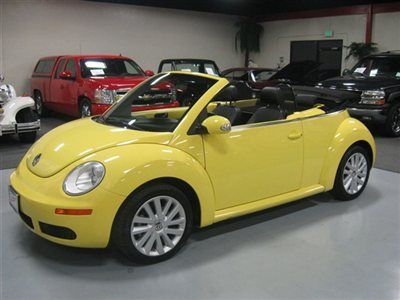 2008 volkswagen new beetle convertible sunflower yellow leather heated seats