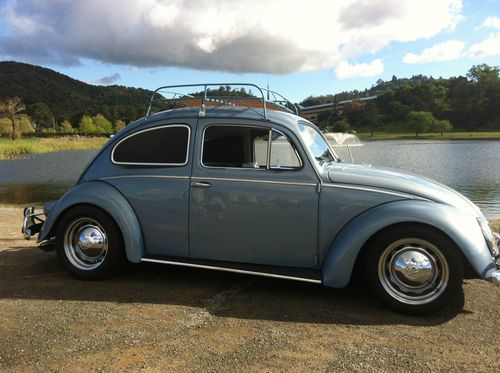 1958 vw volkswagen classic beetle bug, lowered, dual dellorto carburetors.