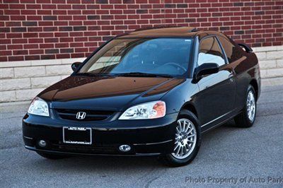 2002 honda civic ex coupe -!- 5-spd manual -!- cd player -!- sunroof -!- clean