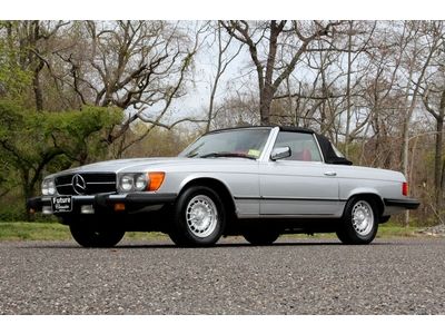 Classic 1978 450sl - female owned - silver with burgundy interior two tops