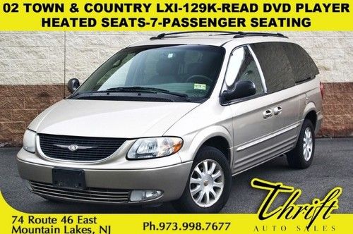 02 town &amp; country lxi 3.8l-129k-read dvd player-heated seats-7-passenger seating