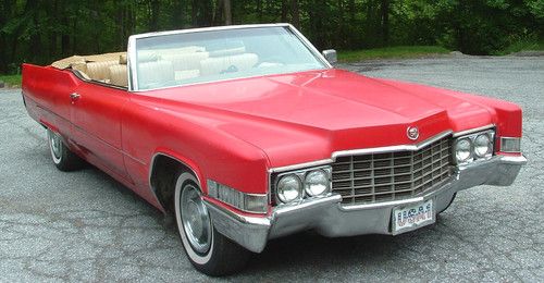 No reserve - 1969 deville convertible, 87k, new interior, classic