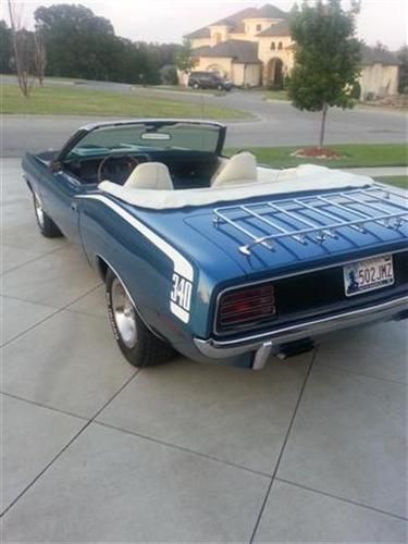 `cuda convertible 340 4-speed jamaica blue #'s matching 1 of 19 ever produced