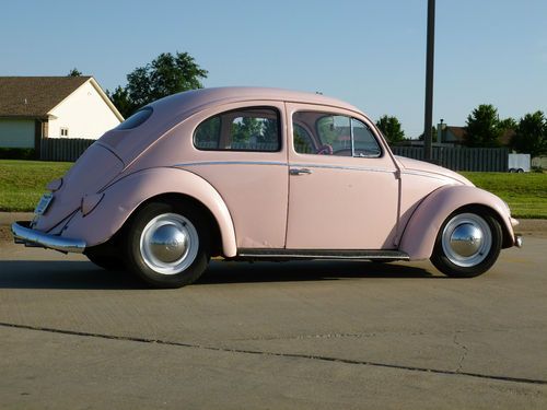 1957 volkswagen beetle mary kay pink