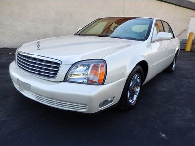 Cadillac sedan deville 2001 pearl white 73000 miles no reserve : $3999 start !!