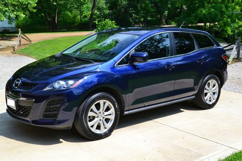 2010 mazda cx7 touring 4cyl turbo blk leather int stormy blue ext  exc condition