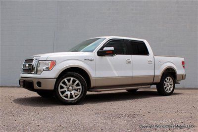 2009 ford f-150 king ranch super crew leather white local trade nice! 07 08 10