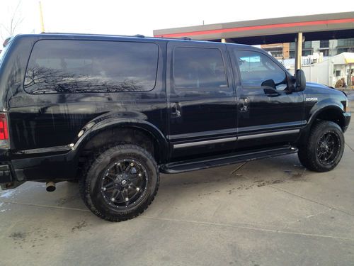 2003 ford excursion 7.3 diesel powerstroke limited black loaded