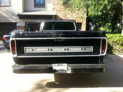 Buy used 1973 Ford F100 XLT original 40 yr old black Ford paint Texas truck nodular rear in ...