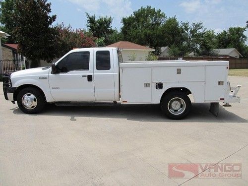 06 f350 x-cab service body powerstroke diesel tx-one-owner feet maintained