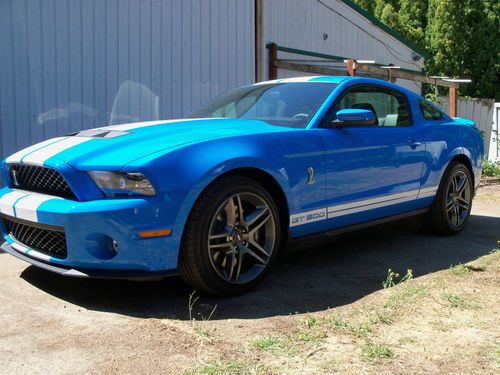 2010 ford mustang shelby gt500 coupe only 480 miles grabber blue