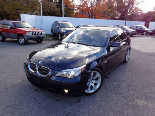 2004 bmw 545i no reserve low miles 77k blue sunroof leather 4 door