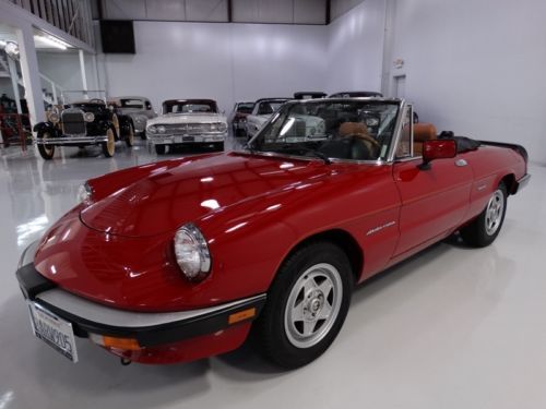 1988 alfa romeo spider veloce factory air conditioning finished in desirable red