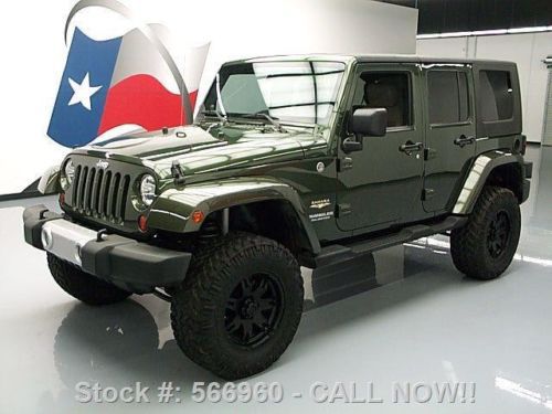 2008 jeep wrangler unltd sahara hard top 4x4 lifted 40k texas direct auto