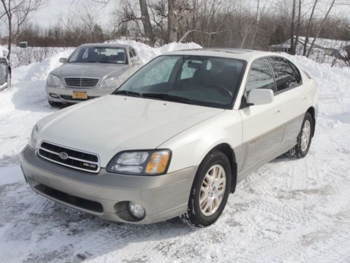 2002 02 subaru legacy outback 4dsd wh 80k awd auto 2.5 salvage repaired h-6