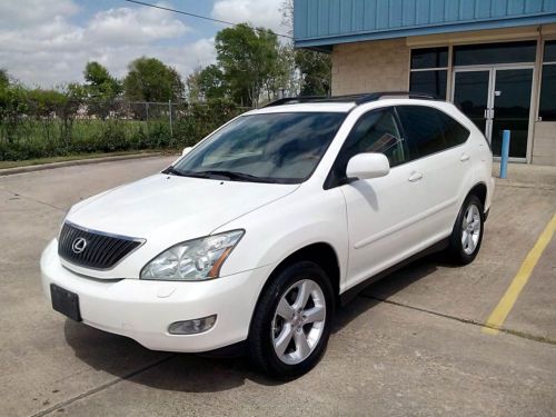 2007 pearl white rx350 w/ navigation, 2 dvd tv, heat seat, camera, roof, 1 owner
