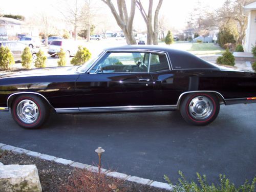 1971 chevrolet monte carlo 46k miles, 3 owner , triple black , restored, nm