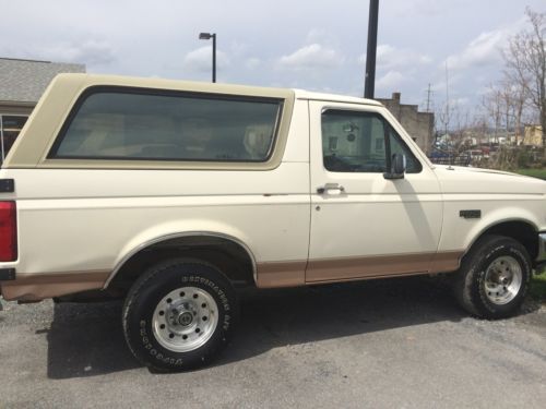 1995 ford bronco eddie bauer sport utility 2-door 5.0l no reserve