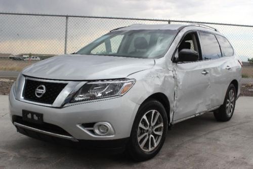 2014 nissan pathfinder sv 4wd runs! damaged rebuilder fixable repairable salvage