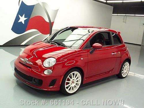2013 fiat 500 abarth 5-speed red leather 17&#034; wheels 7k texas direct auto