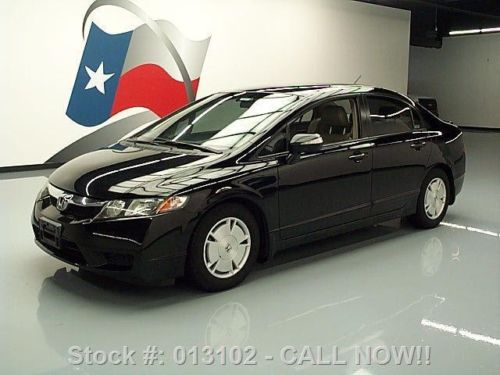 2009 honda civic hybrid sedan auto heated leather 64k texas direct auto