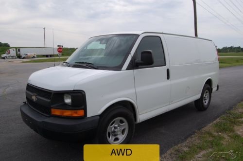 2006 work van used 5.3l v8 automatic minivan/van awd cargo white utility 1 owner