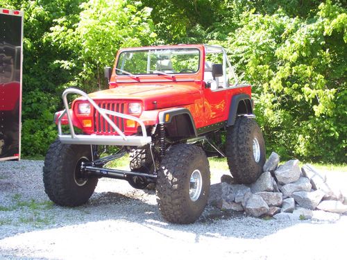 1993 ls1 corvette motor jeep yj, huge like a monster truck