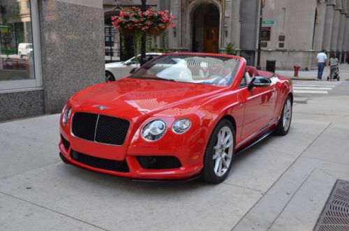 2014 bentley gtc v8s beautiful one owner car! st. james red 3k miles!