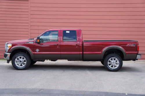 F350 4x4 red lariat navigation sunroof heated &amp; cooled seats fx4 off road