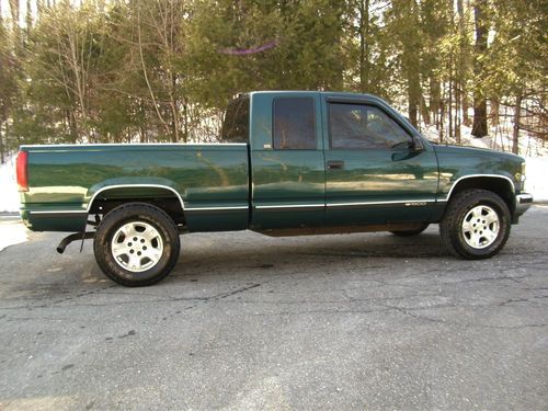 1996 chevy k1500 silverado extended cab 4x4 low miles clean no reserve auction!!