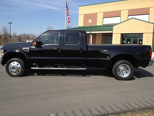 2008 ford f-450 super duty lariat crew cab pickup 4-door 6.4l black 4wd sweet!