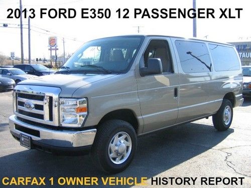 2013 ford e-350 e350 xlt 12 passenger van back up camera cd clean history report