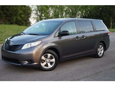 7-days *no reserve* '11 toyota sienna 1-owner off lease 100% hwy miles
