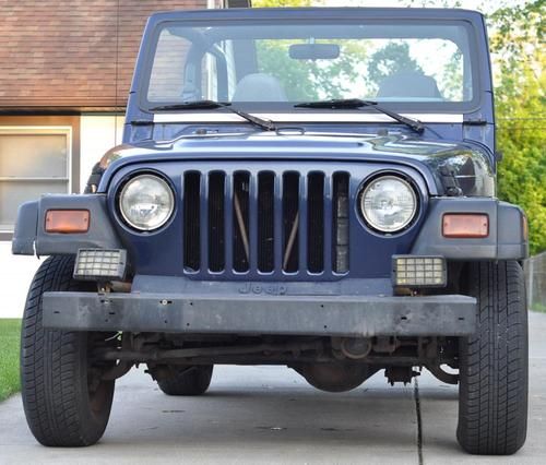 1997 jeep wrangler tj 4 cylinder 5 speed 4x4 4wd rebuildable clean title