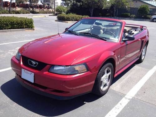 Red ford mustang convertible premium 2d - very good condition